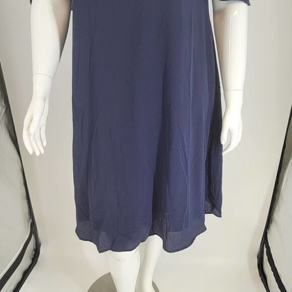 Very Demure Navy Cold Shoulder A-Line Dress plus size NWT - Picture 8 of 8
